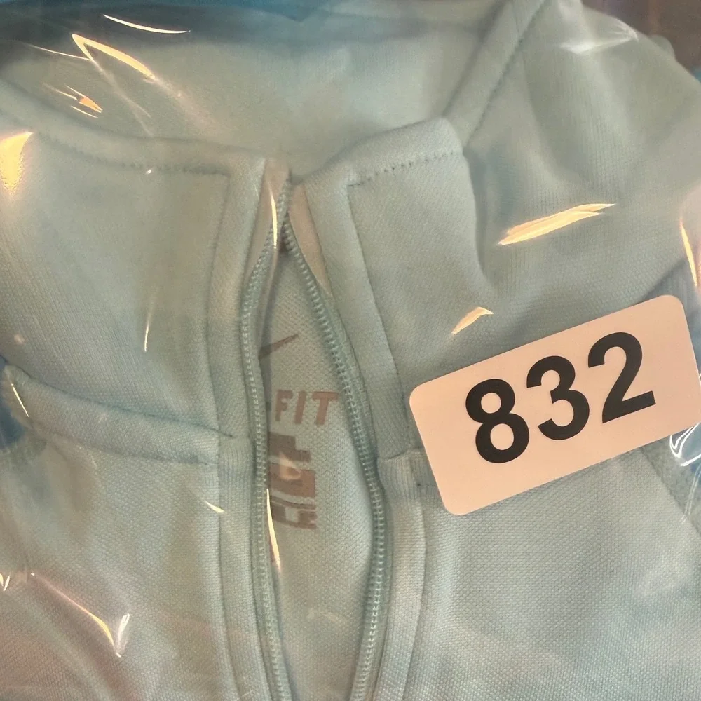 Nike Dri-Fit Athletic Quarter Zip Pullover Blue Running Training XS‎